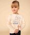 Tee-shirt manches longues en coton enfant fille écru AVALANCHE