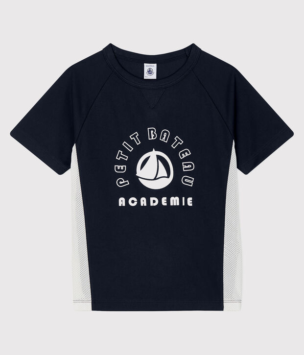 Tee-shirt de sport enfant gar&ccedil;on bleu marine