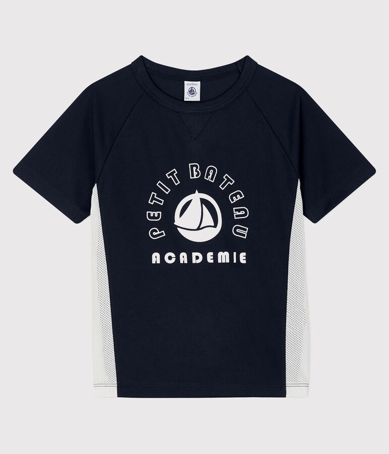 Tee-shirt de sport enfant gar&ccedil;on bleu