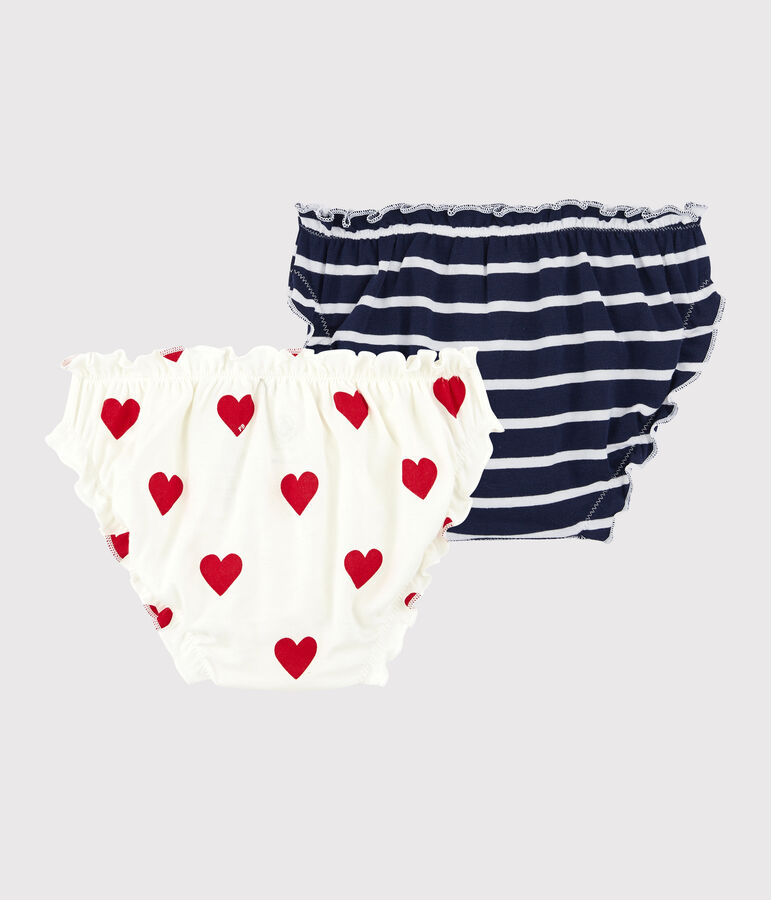 Lot 2 culottes froufrou en coton BIO Femme variante 1