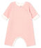 Combinaison longue bébé en tubique matelassé rose CHARME/blanc MARSHMALLOW CN
