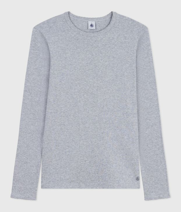 Tee-shirt femme l'iconique cocotte en coton manches longues gris