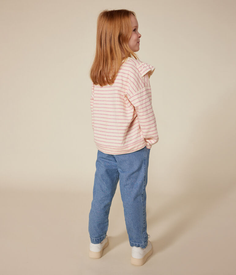 Sweatshirt en tubique enfant fille rose AVALANCHE/ ROSELINE