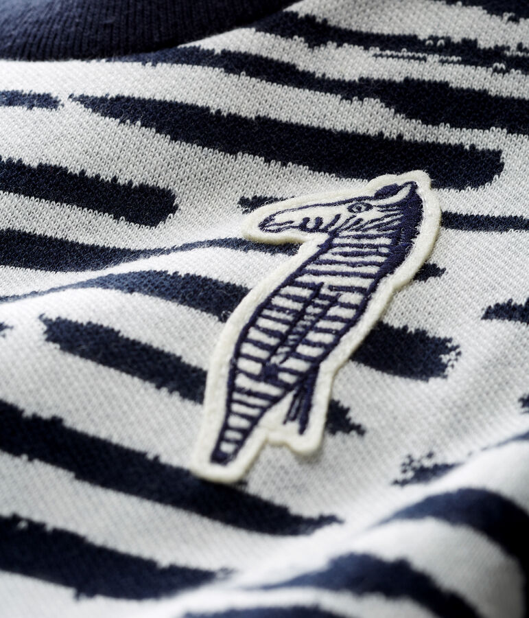 Sweatshirt b&eacute;b&eacute; mixte Jean Jullien blanc MARSHMALLOW/ DASH