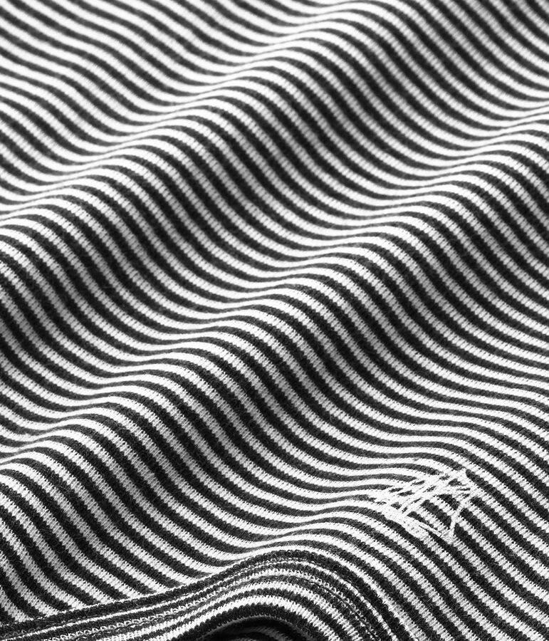 Body b&eacute;b&eacute; mixte &agrave; col roul&eacute; ray&eacute; milleraies bleu SMOKING/beige COQUILLE