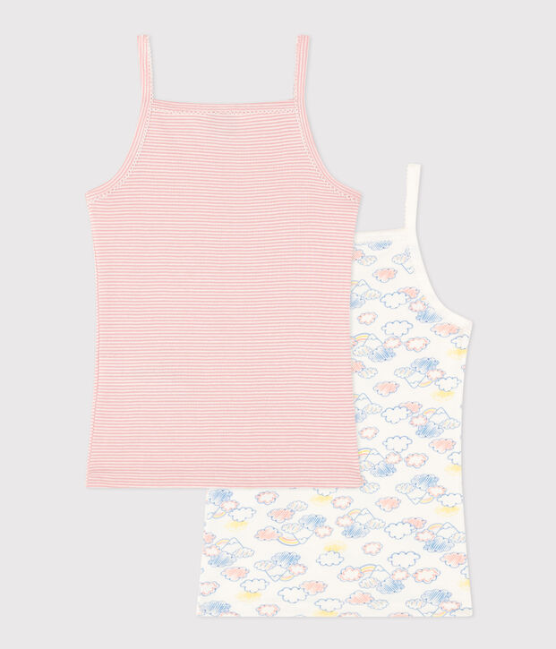 Lot de 2 chemises &agrave; bretelles arc-en-ciel en coton enfant multicouleur