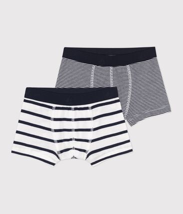 PETIT BATEAU - Lot de 2 boxers rayés petit garçon