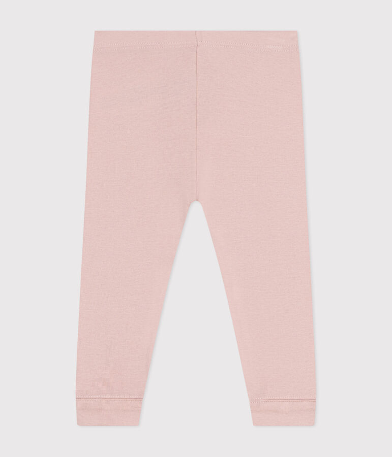 Legging b&eacute;b&eacute; en coton uni rose SALINE