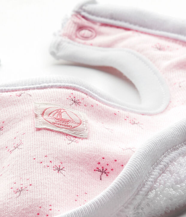 Bavoir b&eacute;b&eacute; mixte imprim&eacute; rose/multicouleur