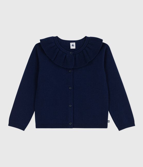 Cardigan enfant en laine et coton uni SOIR