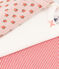 Lot de 3 bodies manches courtes fleurs bébé en coton variante 1