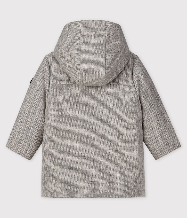 Manteau b&eacute;b&eacute; gar&ccedil;on en laine gris