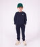 Sweatshirt enfant en coton uni bleu marine