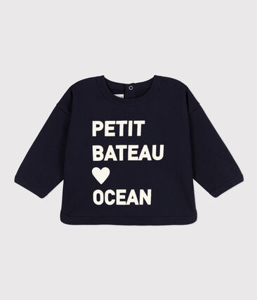 PETIT BATEAU - Sweatshirt bébé en molleton