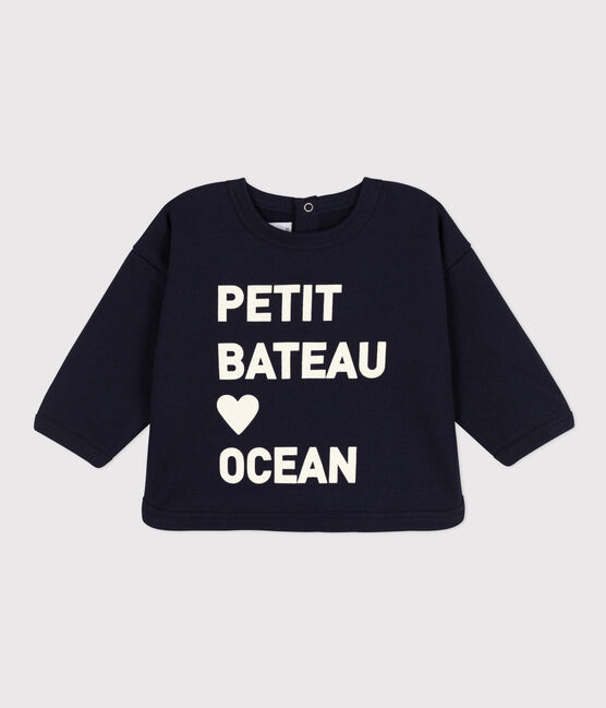 Sweatshirt bébé en molleton bleu SMOKING