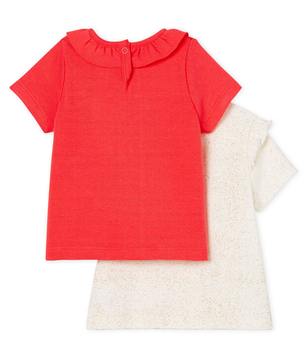 Tee-shirt manches courtes b&eacute;b&eacute; fille multicouleur