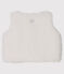 Gilet sans manches bébé fille en sherpa blanc MARSHMALLOW