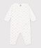 Pyjama b&eacute;b&eacute; en velours sans pieds imprim&eacute; c&oelig;urs blanc/multicouleur