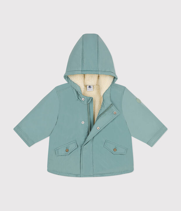 Parka en polyester b&eacute;b&eacute; vert
