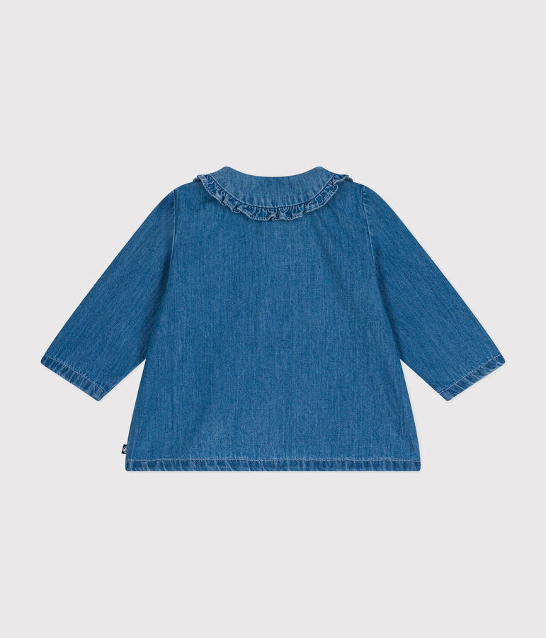 Blouse en denim l&eacute;ger b&eacute;b&eacute; bleu DENIM CLAIR