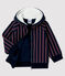 Sweatshirt à capuche bébé garçon bleu SMOKING/blanc MULTICO