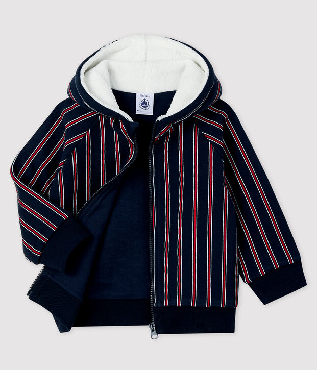 Sweatshirt &agrave; capuche b&eacute;b&eacute; gar&ccedil;on bleu/multicouleur