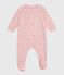 Pyjama bébé en molleton gratté imprimé rose JOLI/blanc MULTICO