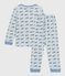 Pyjama enfant en velours imprimé baleines CO2/ ADRIATIC