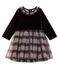 Robe manches longues bi-matière bébé fille noir NOIR/blanc MULTICO CN