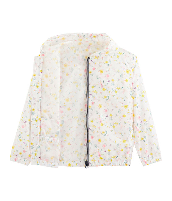 Coupe-vent enfant fille blanc MARSHMALLOW/blanc MULTICO