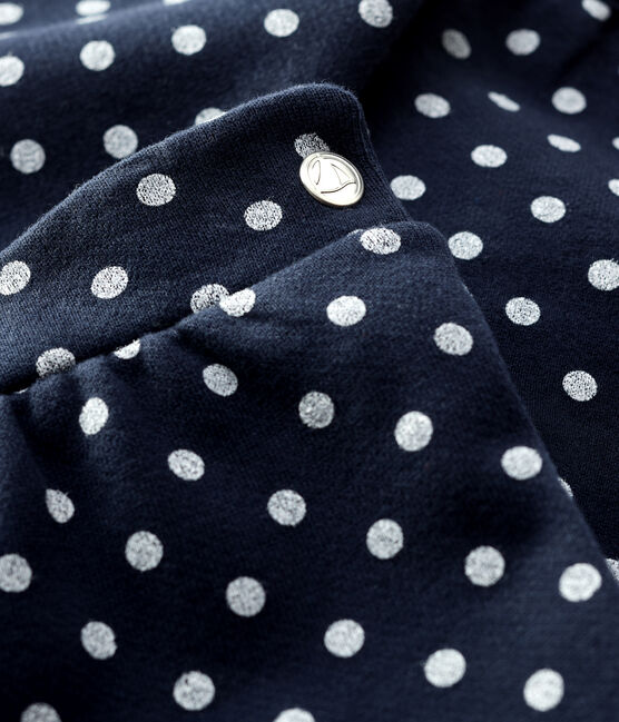 Pantalon en molleton bébé. bleu SMOKING/blanc MARSHMALLOW