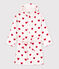 Peignoir cœur en éponge enfant blanc MARSHMALLOW/rouge TERKUIT