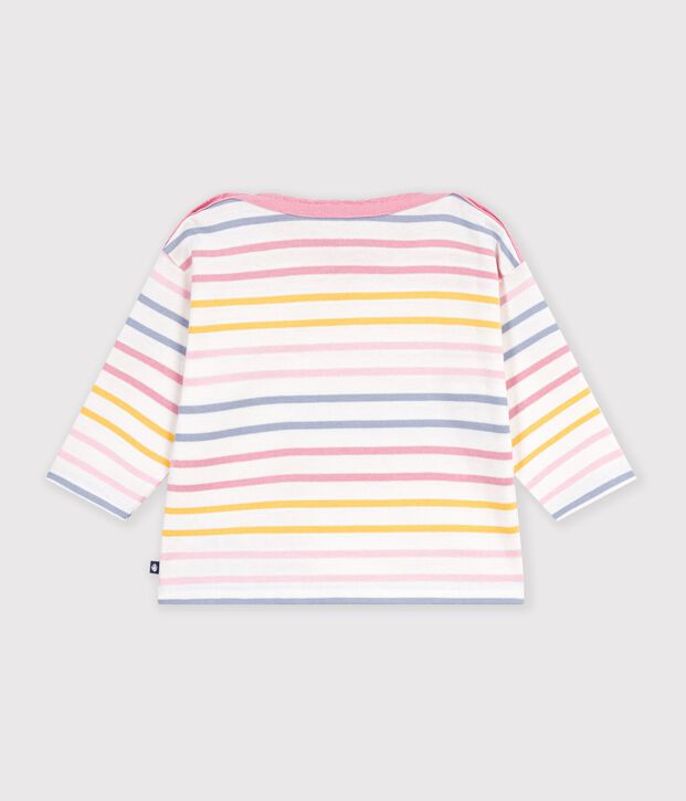 Marini&egrave;re b&eacute;b&eacute; en coton blanc/multicouleur