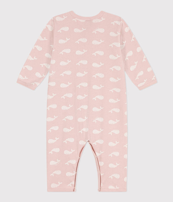 Dors-bien sans pieds imprimés en coton SALINE/ MARSHMALLOW