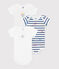 Lot de 3 bodies manches courtes en coton Paris bébé variante 1