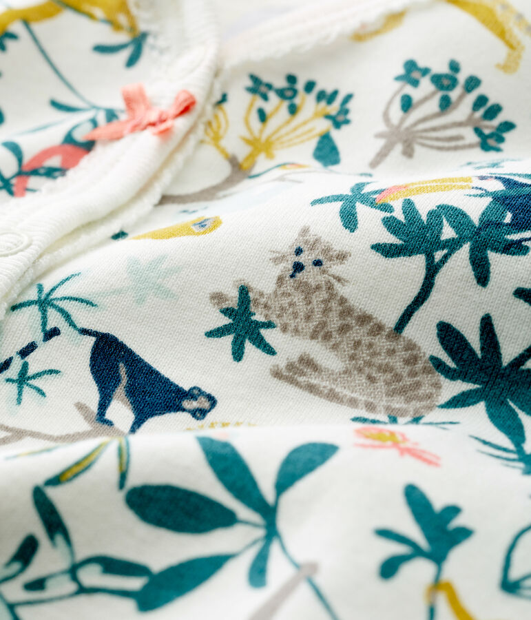 Dors bien b&eacute;b&eacute; fille en c&ocirc;te blanc MARSHMALLOW/blanc MULTICO