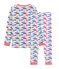 Pyjama petit garçon coupe très ajustée blanc MARSHMALLOW/blanc MULTICO