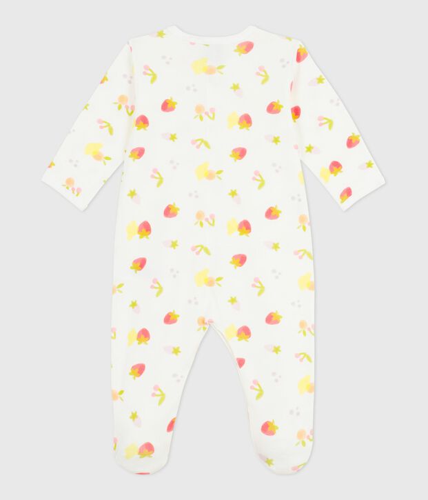 Pyjama b&eacute;b&eacute; en coton imprim&eacute; fruits blanc/multicouleur