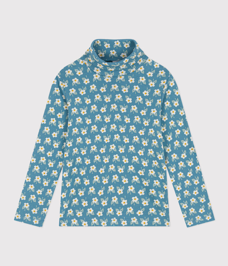 Sous-pull imprim&eacute; fleuri en coton enfant fille POLOCHON/ MULTICO