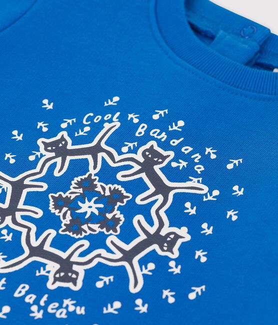 Sweatshirt en molleton bébé bleu DELFT