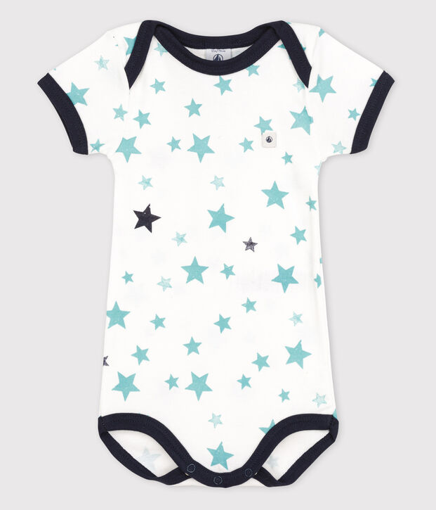Body manches courtes b&eacute;b&eacute; fille blanc/multicouleur