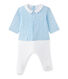 Combinaison guimpe bébé garçon bi-matière