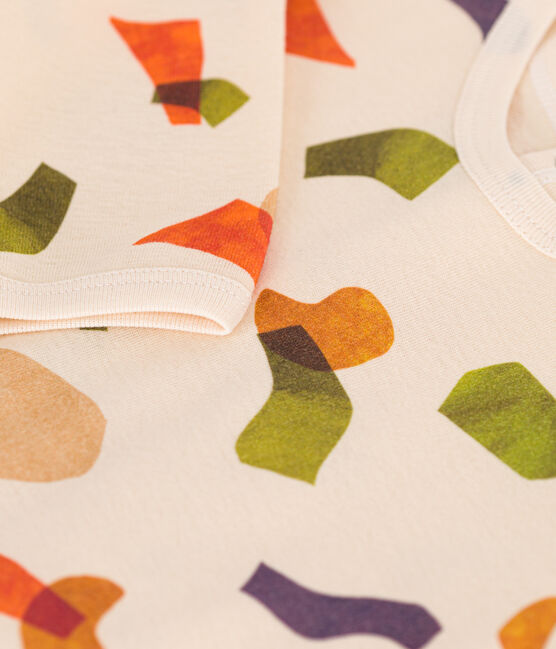 Pyjama imprimé en coton bébé blanc AVALANCHE/ MULTICO