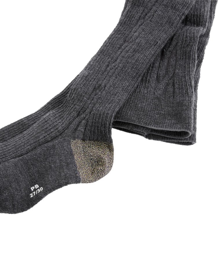 Collant chaud enfant fille gris