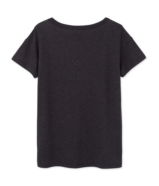 Maxi t-shirt femme en tubique extrafin chiné gris CITY CHINE