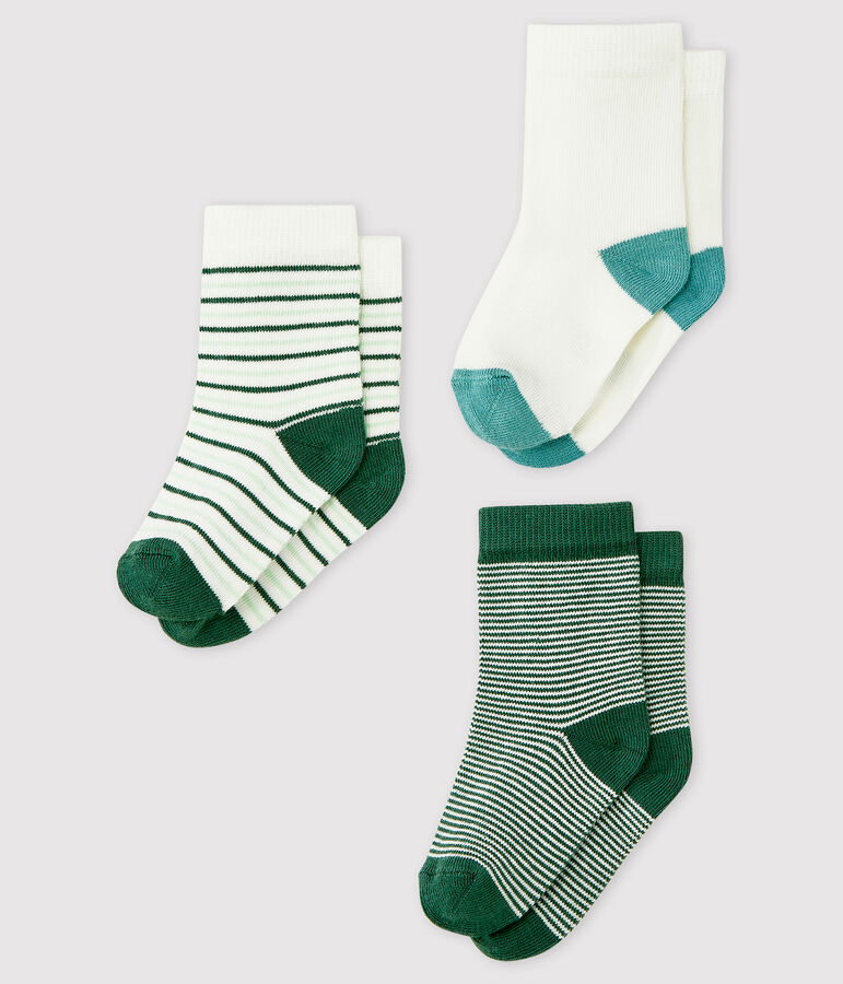Lot de 3 chaussettes b&eacute;b&eacute; gar&ccedil;on multicouleur