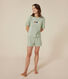 Pyjama short et tee-shirt en coton uni femme.