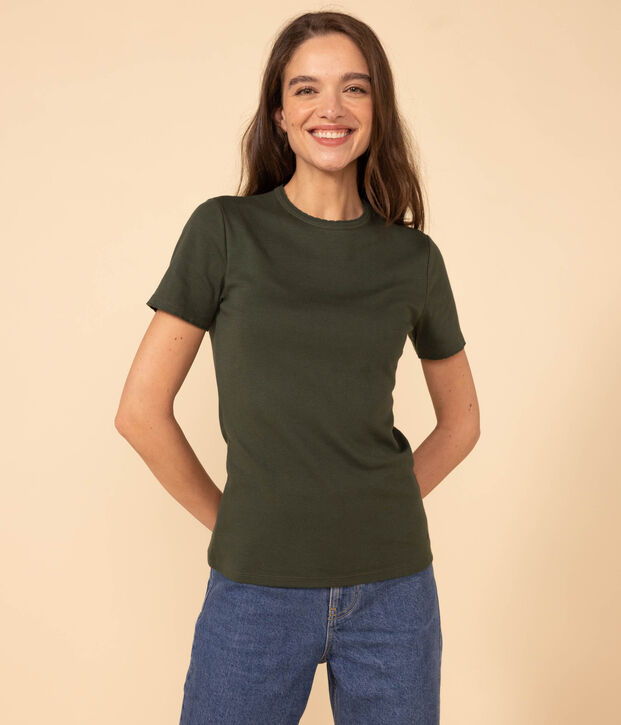 Tee-shirt L'ICONIQUE cocotte en coton Femme vert