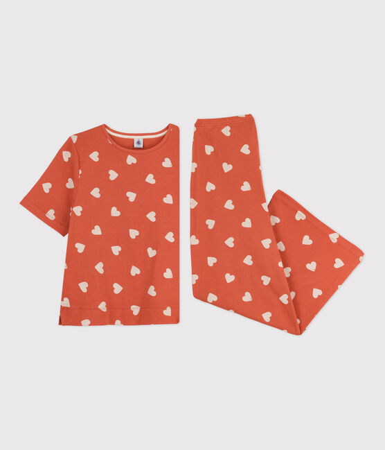 Pyjama cœur femme en coton BRANDY/ AVALANCHE