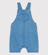 Salopette courte denim léger bio bébé